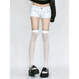 Gothic Y2K Denim Shorts – High Waist Harajuku Emo Style Strap from Kawaii Stop