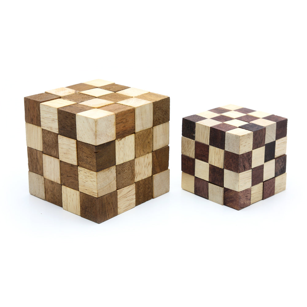 Anaconda Cube 4x4x4 - Hard Snake Cube Puzzle from Kubiya Games