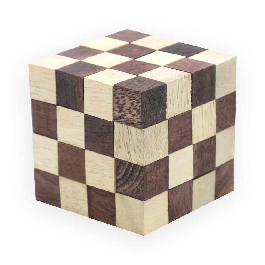 Anaconda Cube 4x4x4 - Hard Snake Cube Puzzle from Kubiya Games