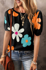 Black and White Floral Tee from MsDressly