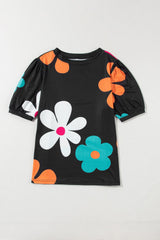 Black and White Floral Tee from MsDressly
