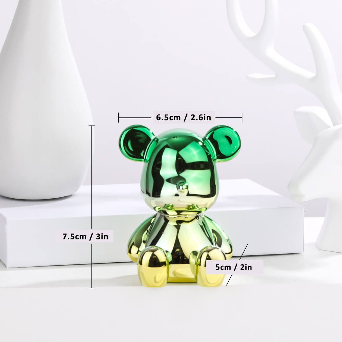 Gradient Mini Art Bear Figurine from Moderny