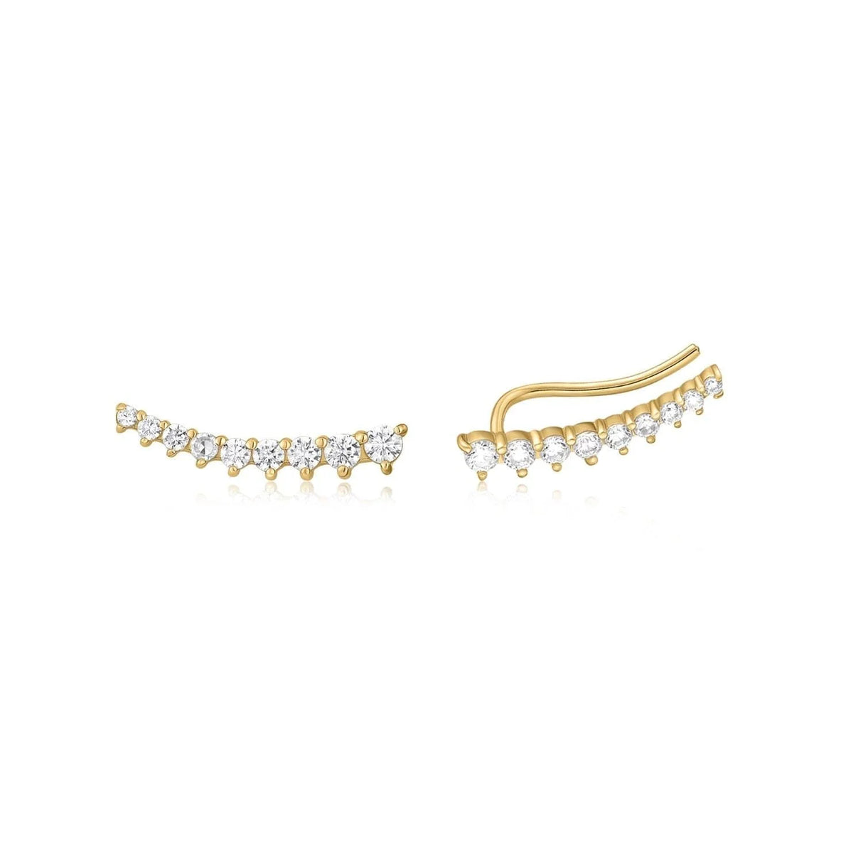 Graduated CZ Bar Ear Crawl from eklexic