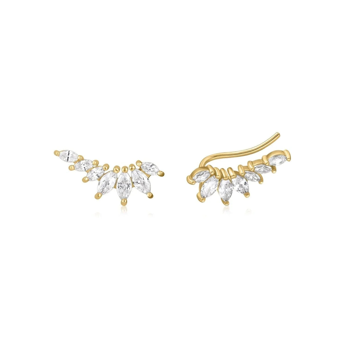Graduated Marquis Shaped CZ Ear Crawl from eklexic