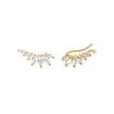 Graduated Marquis Shaped CZ Ear Crawl from eklexic