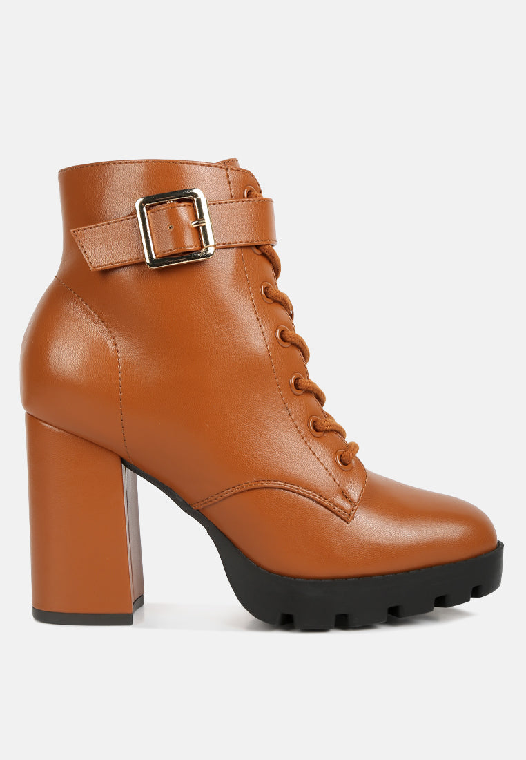 Grahams Faux Leather Lace Up Boots from London Rag International