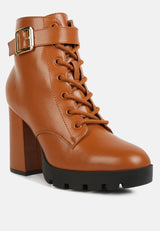 Grahams Faux Leather Lace Up Boots from London Rag International