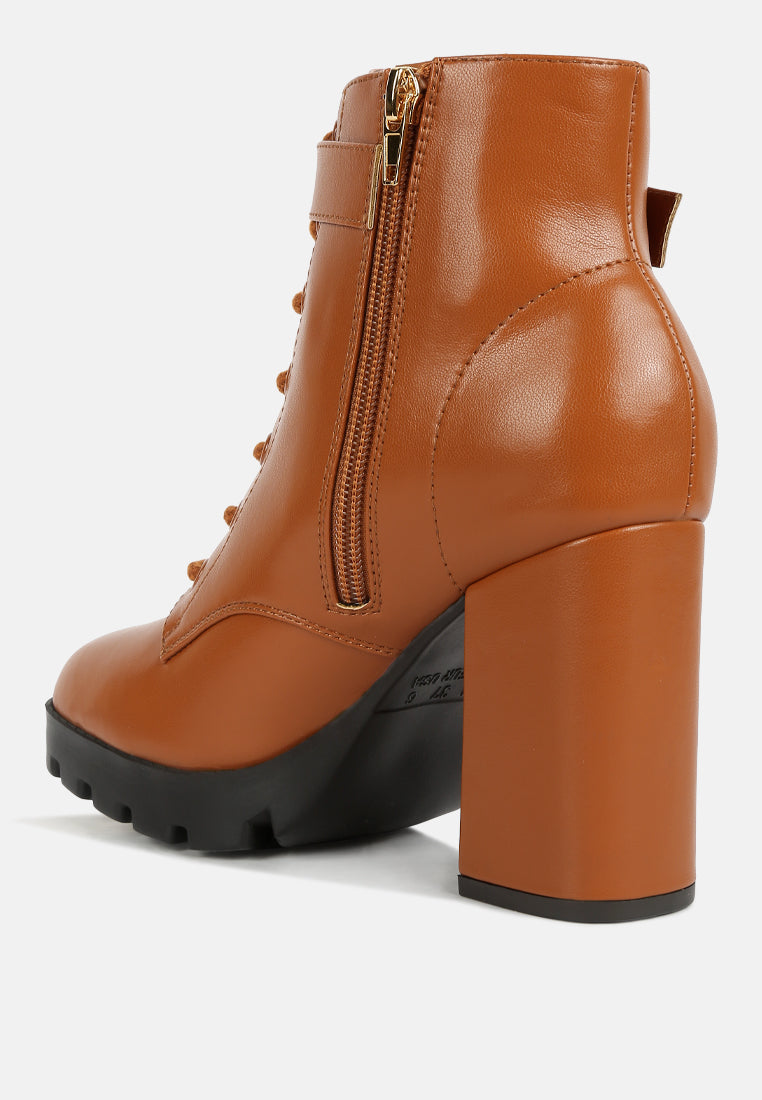 Grahams Faux Leather Lace Up Boots from London Rag International
