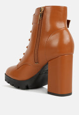 Grahams Faux Leather Lace Up Boots from London Rag International