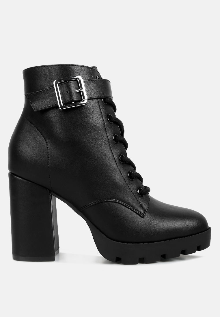 Grahams Faux Leather Lace Up Boots from London Rag International