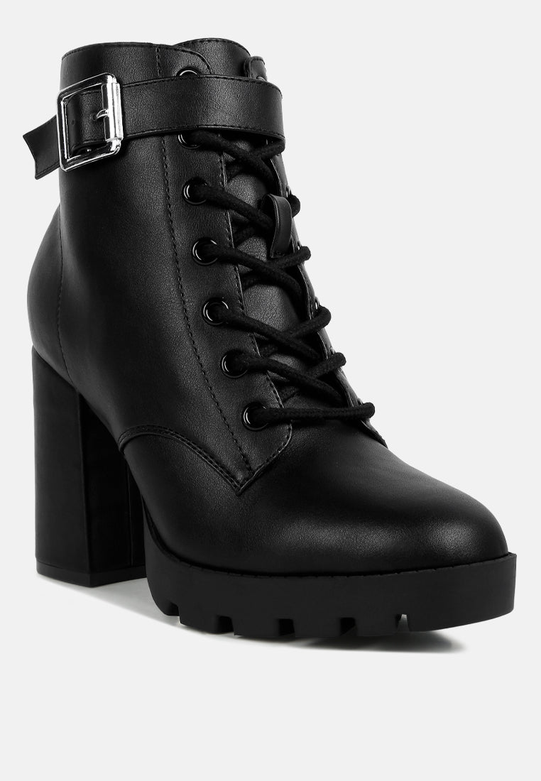 Grahams Faux Leather Lace Up Boots from London Rag International