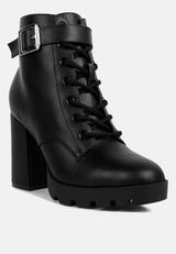Grahams Faux Leather Lace Up Boots from London Rag International