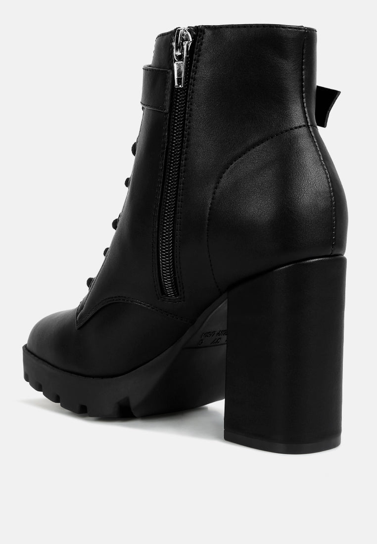 Grahams Faux Leather Lace Up Boots from London Rag International