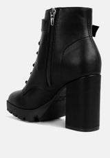 Grahams Faux Leather Lace Up Boots from London Rag International