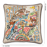 Grand Canyon Hand-Embroidered Pillow from Quirks!