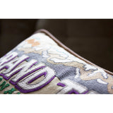 Grand Teton Hand-Embroidered Pillow from Quirks!