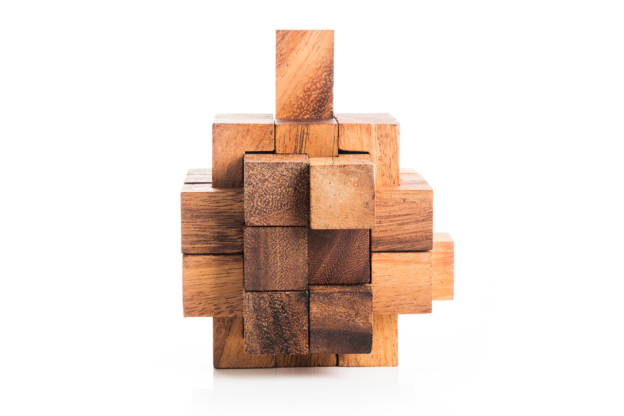 The Grandfather Burr Puzzle - 18 piece burr puzzle from Kubiya Games
