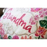 Grandma Love Letters Hand-Embroidered Pillow by CatStudio from Quirks!