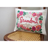 Grandma Love Letters Hand-Embroidered Pillow by CatStudio from Quirks!