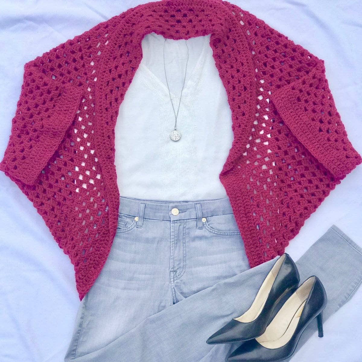 Granny Square Cardi Crochet Pattern from Darn Good Yarn