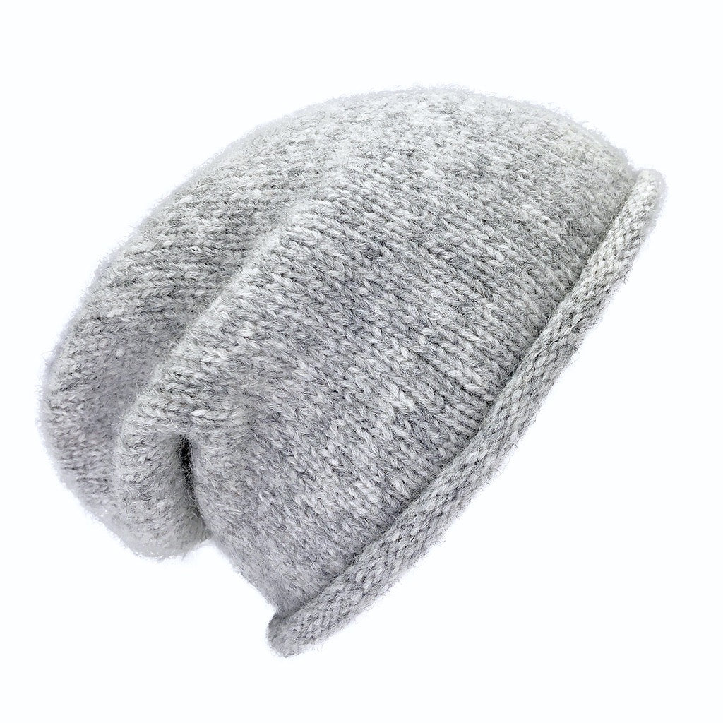 Gray Essential Knit Alpaca Beanie from SLATE + SALT