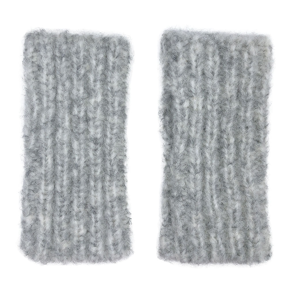 Gray Ribbed Alpaca Gloves from SLATE + SALT