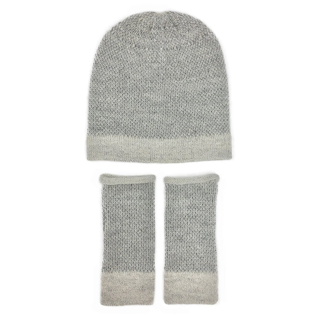 Gray Interwoven Alpaca Gloves from SLATE + SALT