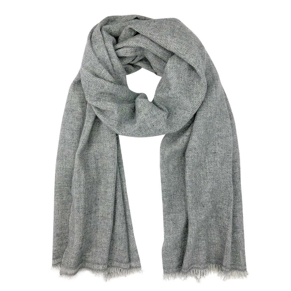Gray Handloom Cashmere Scarf from SLATE + SALT
