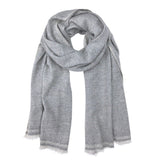 Gray Herringbone Cashmere Scarf from SLATE + SALT