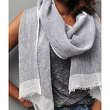 Gauze Linen Two Tone Scarf from SLATE + SALT