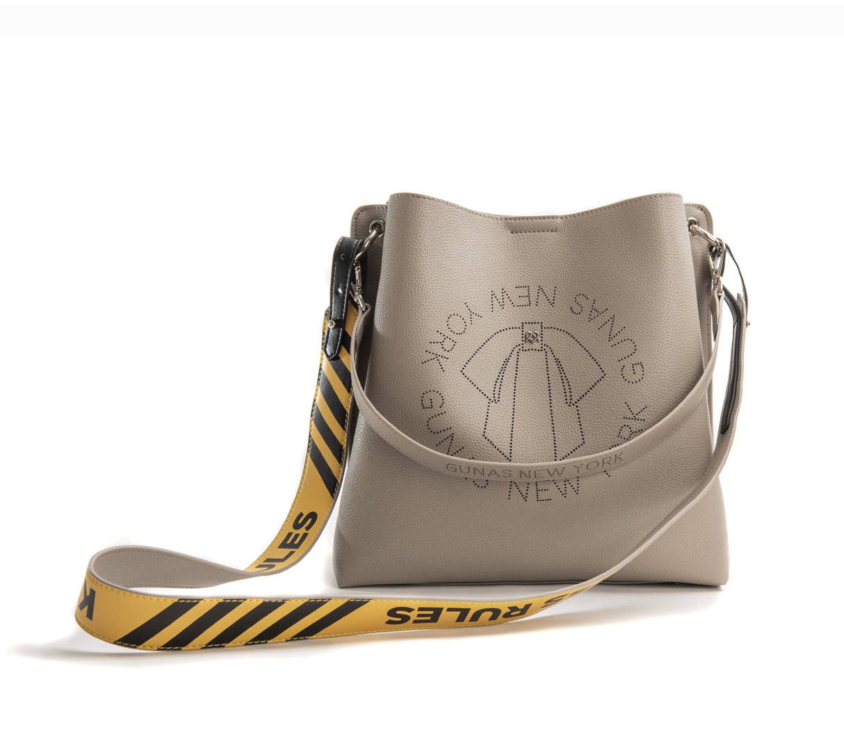 Tabitha - Grey Bucket Bag from Gunas New York