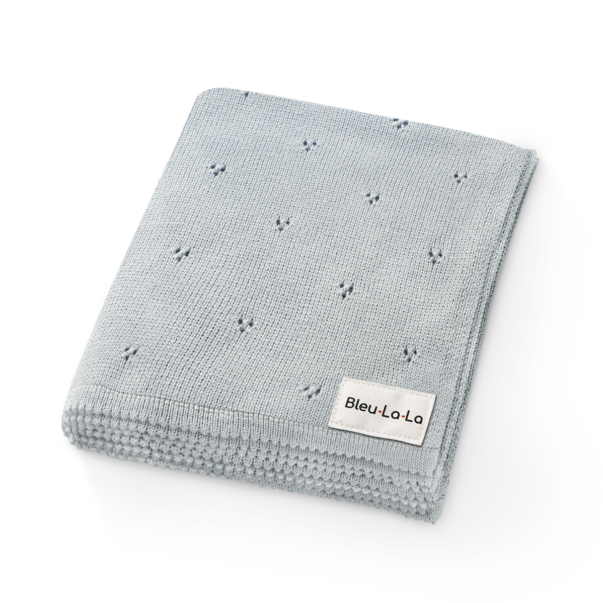 Organic Pointelle Luxury Knit Swaddle Blanket from Bleu La La