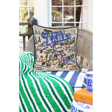 Great Lakes Hand-Embroidered Pillow from Quirks!