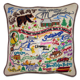 Great Smoky Mountains Hand-Embroidered Pillow from Quirks!