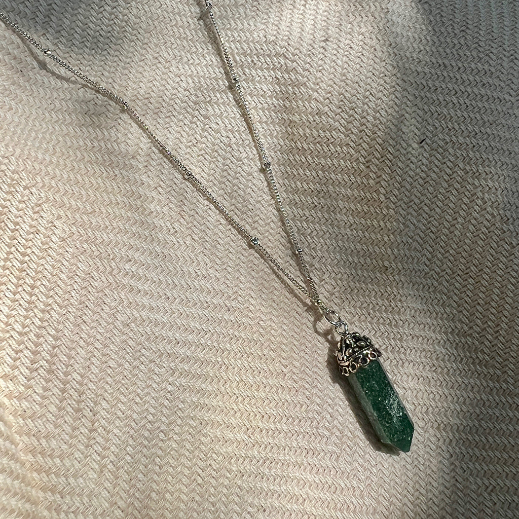 Aventurine Crystal Necklace from SLATE + SALT
