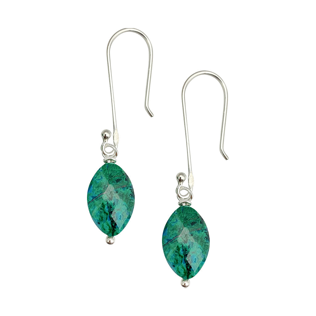 Chrysocolla Drop Earrings from SLATE + SALT