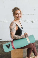 Hemlock Yoga Strap – Multicolor Stretching Strap w/ Metal Buckles from Yune Yoga
