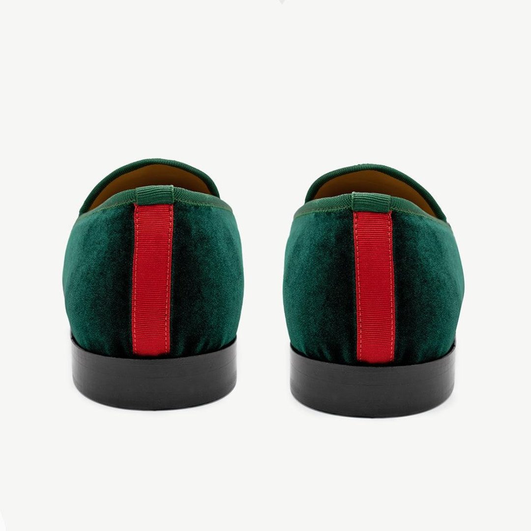 Men's Green Velvet Slipper II from Del Toro Shoes