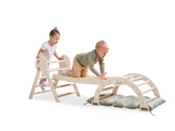 4in1 Montessori Climbing Set: Pikler Triangle, Arch, Slide Board, and Cushion for Toddlers (1–3 Years) from Goodevas