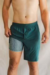The Green Way | Green Deck Stripe Ball Hammock® 9 Inch Athletic Shorts from Shinesty