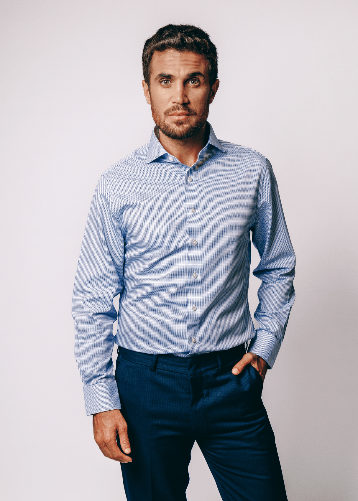 Greenwich Blue Check Shirt from Atica Man