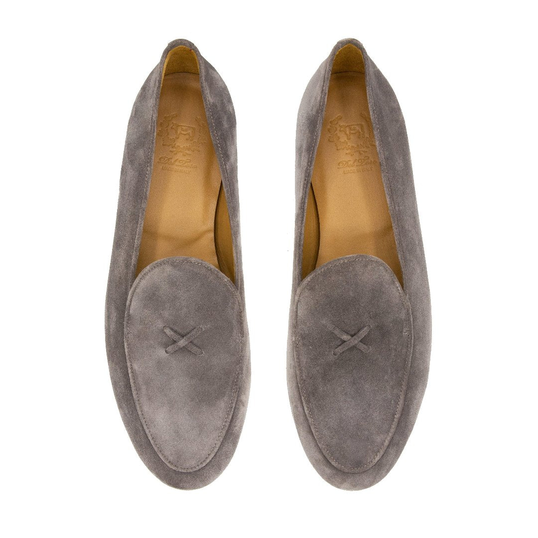 Men's Grigio Suede Milano Loafer From Del Toro Shoes