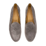 Men's Grigio Suede Milano Loafer From Del Toro Shoes