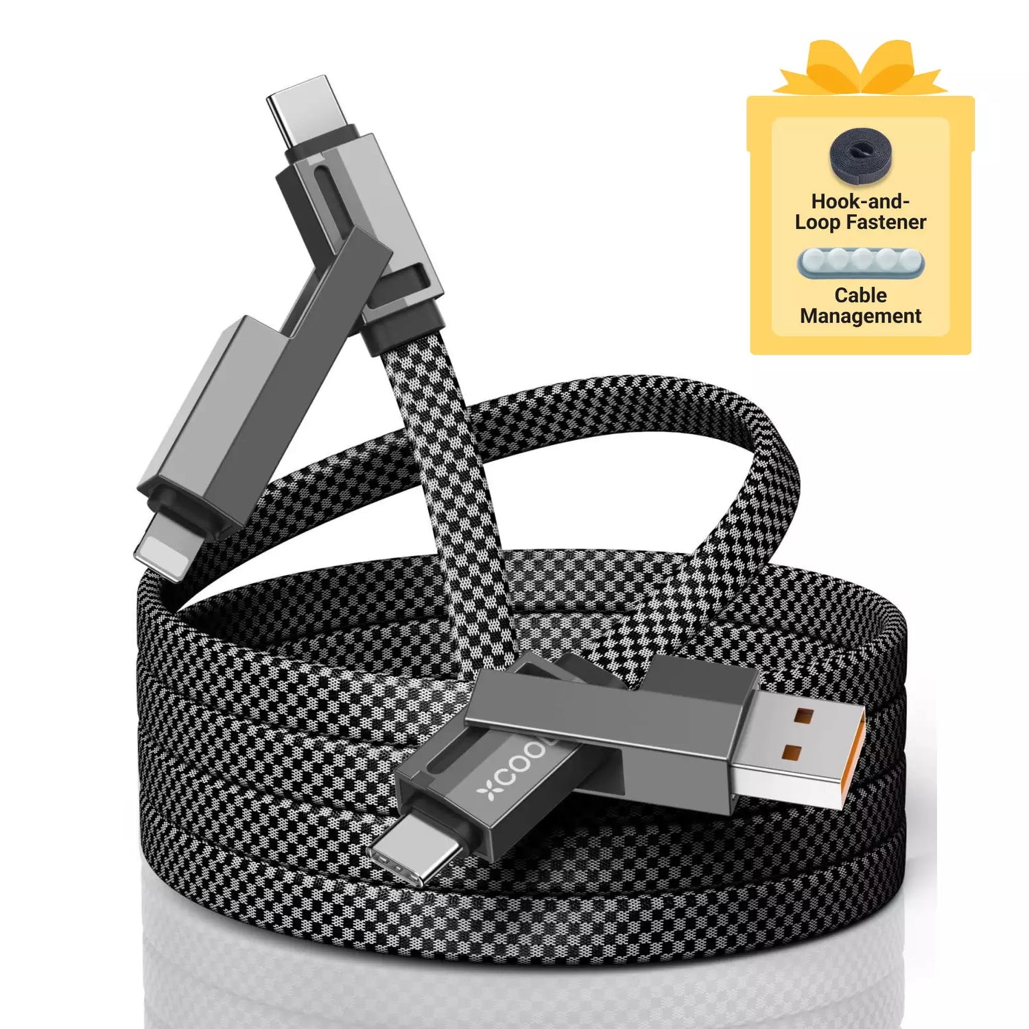 xCool Cable Monster 4-in-1 100W USB-C Charging Cable with Interchangeable Connectors from Cool Gadget