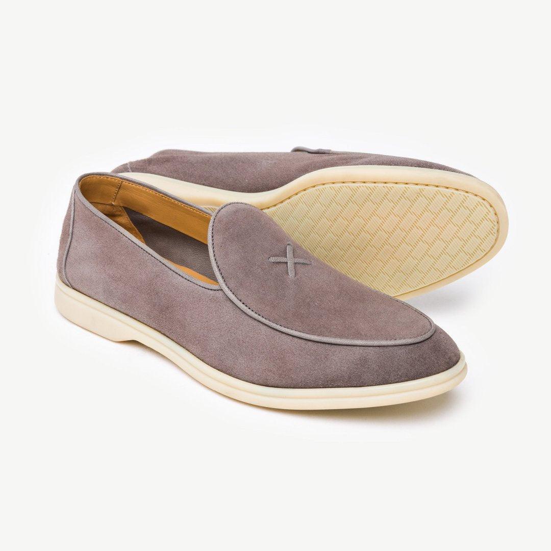 Men's Grigio Suede Viaggio Loafer From Del Toro Shoes