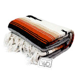 Grey Baja Mexican Diamond Yoga Blanket From West Path