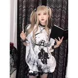 Grunge Gothic Cartoon Print T-Shirt From Kawaii Stop