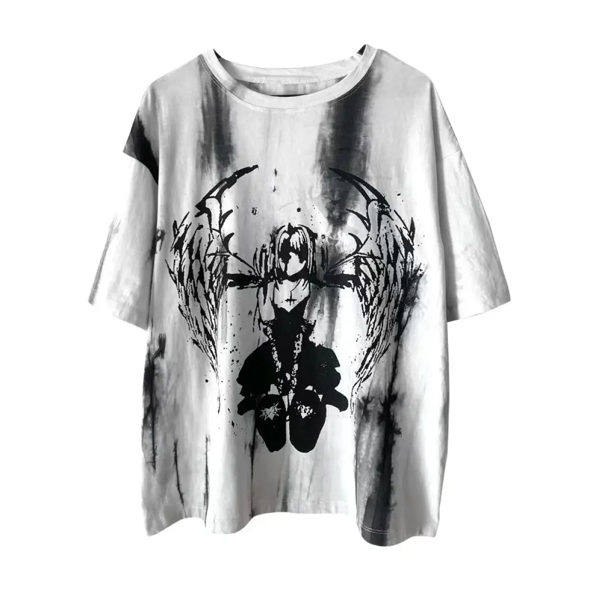 Grunge Gothic Cartoon Print T-Shirt From Kawaii Stop