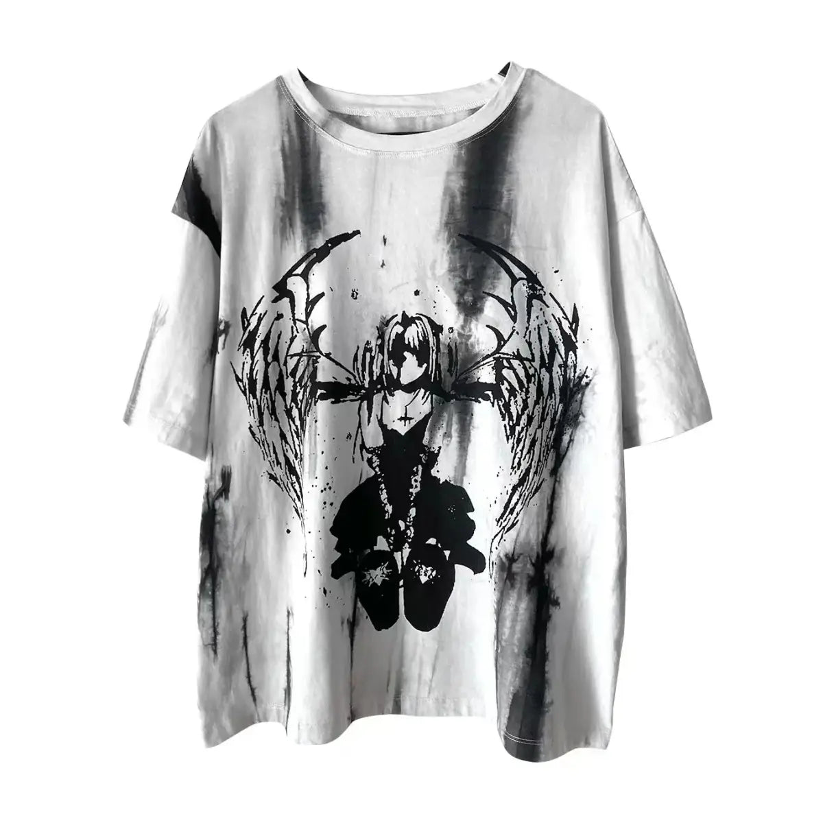 Grunge Gothic Cartoon Print T-Shirt From Kawaii Stop