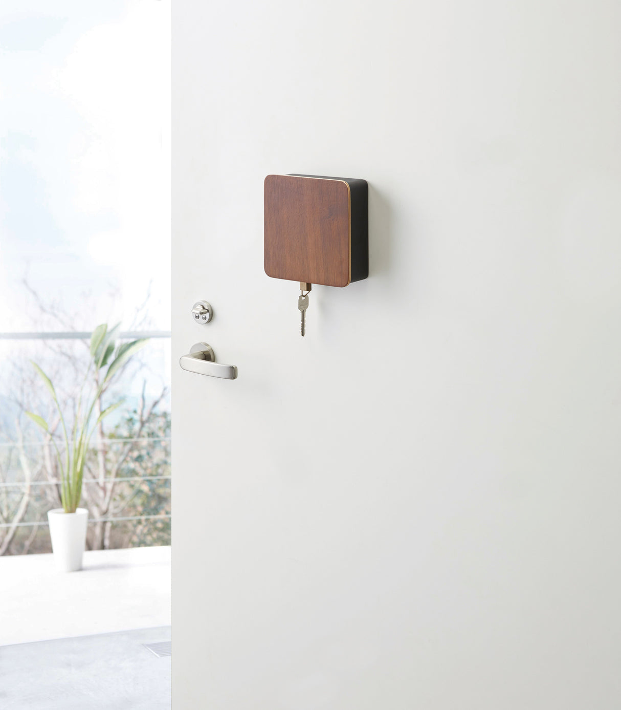 Magnetic Key Cabinet - Steel + Wood from Yamazaki Home
